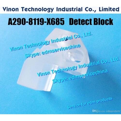 1pc) A290-8119-X685 edm Detect Block F604-1 Upper for Fanuc iD,iE,400i,600iA,0iD wedm machines A2908119X685 Pin block A290.8119