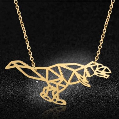 100% Stainless Steel Animal Dinosaur Fashion Necklace for Women Personality Jewellery Special Gift Female Trendy Jewelry