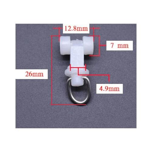 20Pcs Ultra-small track accessories rollers vintage straight rail curved rail guide hook ring slide roller skate wheel buckle