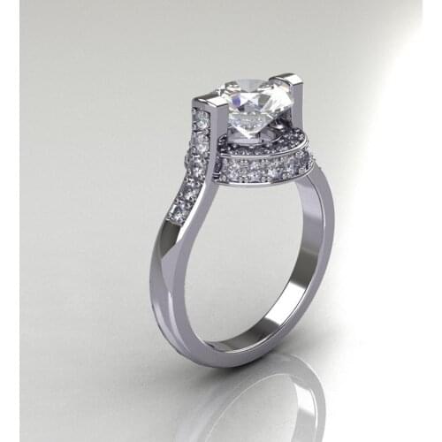 2019 Luxury 925 Silver Ring Big Zircon Rings Wedding Band Rings Engagement For Women Jewelry anillos de plata 925 de ley mujer