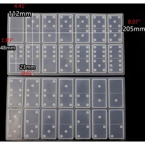 97QE Handmade Silicone Dominoes Resin Casting Mold Dominoes Game Play Epoxy Resin Mold Dominoes Game Casino Fun Art Crafts