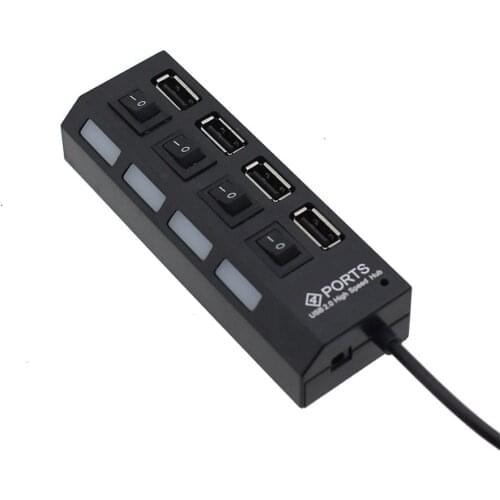 USB Hub 3.0 Adapter 4 Port USB 2.0 Hub Splitter With ON/OFF Switch Multi USB C High Speed For PC Computer Accessories FS