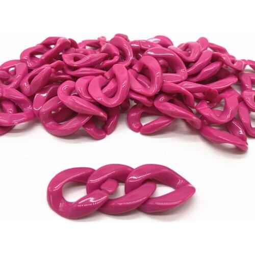 New 20pcs/16x22mm Acrylic Chain Links DIY Charm Accessories for Jewelry Making# QE13