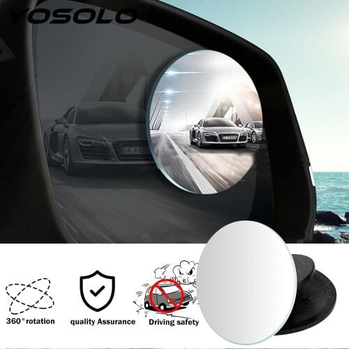 YOSOLO Car Rearview Mirror 2 Pieces/Set Adjustable 360 Wide Angle Convex Mirror For Car Vehicle Side Blindspot Blind Spot