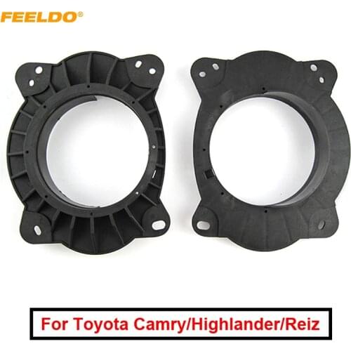 FEELDO 1Pair Car Stereo Speaker Mat for Toyota Camry Highlander Reiz 2006-2011 Solid 6*9 To 6.5" Speaker Spacer Adapter Ring Pad
