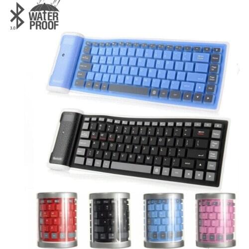 SeenDa Slicone Bluetooth Keyboard Rechargeable Wireless Keyboard for Laoptop Mackobook Tbalet Portable mini Bluetooth Keyboard