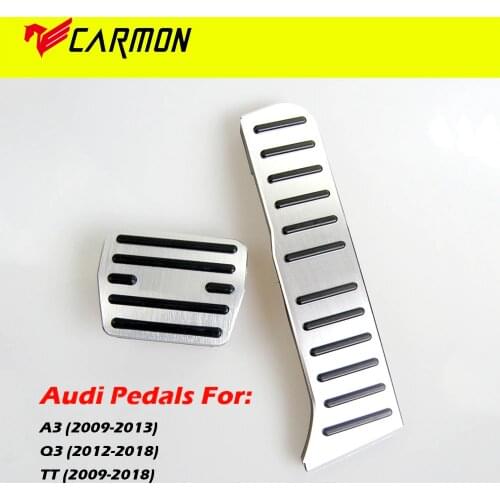 No Drill Aluminum Car Gas Pedal Accelerator Pedal Brake Pedal Cover For Audi A3 Q3 TT