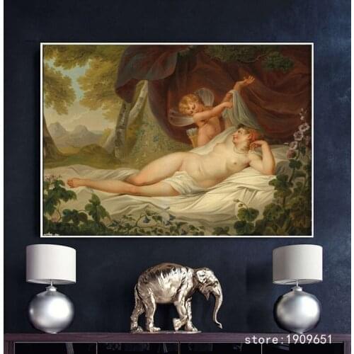 No frame classical religious figures nude angel canvas printings oil painting printed on cotton home wall art decoration picture