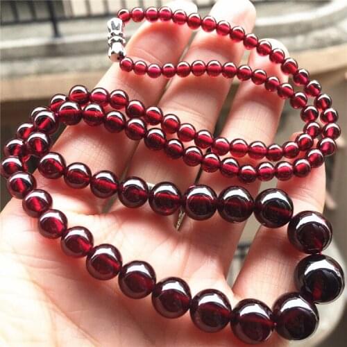 Natural Fashion Brazilian Garnet Necklace Chain 18 "