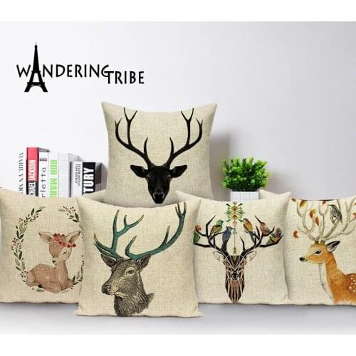 Animal throw pillow cover cushion home cushions Personalized pillow moose pillow decorative cover pillow Elegant cushion cover
