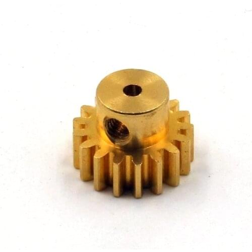 FATJAY 17T brass pinion gear central hole diameter 2.0mm M0.7 for RC cars HSP WLtoys A949 A959 A969 A979 update metal accessory
