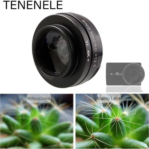 TENENELE For Xiao yi Lite 4K Action Camera Accessory 12.5X Close-up Macro Lens Filters For Xiaomi Yi 4K+ Plus Camera Filter 37mm