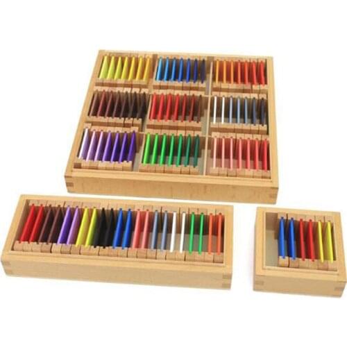 Montessori Material Color Card Kid Color Sensor Early Learning Teaching Aids Sensory Building Block Swatches Wooden Toy