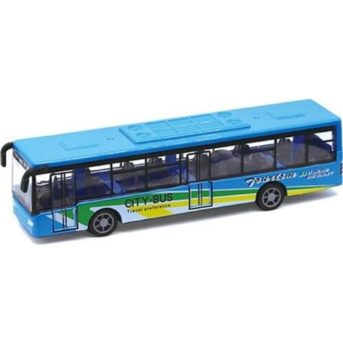 Alloy Mini Simulation Pull Back Car Bus Model Desktop Decor Kids Collectible Toy Miniature Size Bus Model Toy For Children Gifts