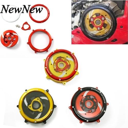 Motorcycle CNC Engine Clutch Cover Spring Retainer Clear Pressure Plate For Ducati 1299 959 1199 Panigale R/S Superleggera