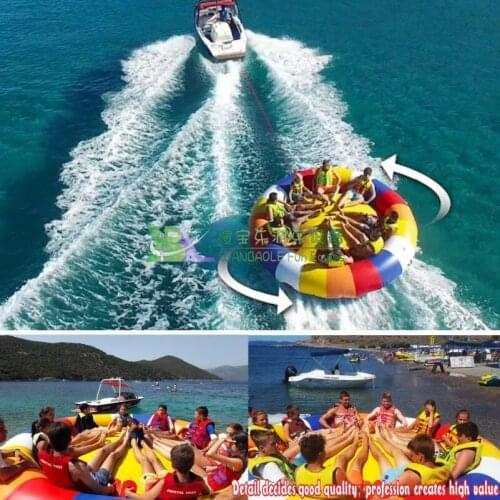 Inflatable Spinner Boat Commercial Towable Twist In Water Play Equipment Inflatables