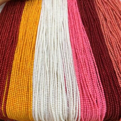 3mm Natural Coral Bead Fine Section Round Shape Small Loose Bead for Making DIY Bracelet Necklace Jewellery Bead Exquisite Gift