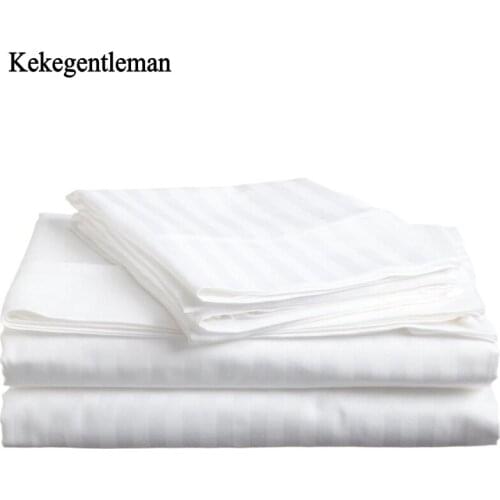 100% Cotton Satin Stripe Bedding sets Twin Full Queen King 3/4PCS Hotel Home textiles Duvet Cover Sets Pillowcase Kekegentleman