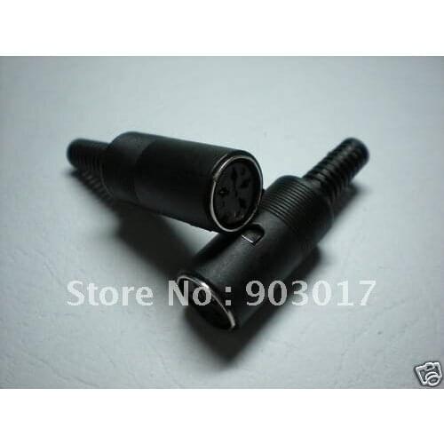 DIN Jack Connector 5 Pin with Plastic Handle 8 Pcs Per Lot