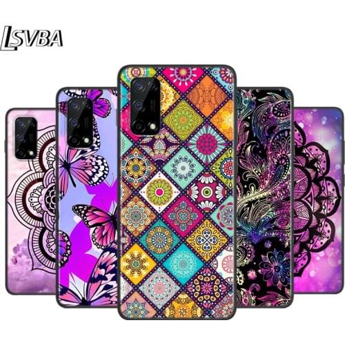 Water Flower Pattern Silicone Cover For Realme V15 X50 X7 X3 Superzoom Q2 C11 C3 7i 6i 6s 6 Global Pro 5G Phone Case