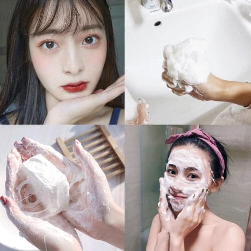 Pin up goat milk Handmade soap Natural Silk Foam Best Wash Bath Oil Control Remove Mites & Blackheads & Pimple & Acne Deep