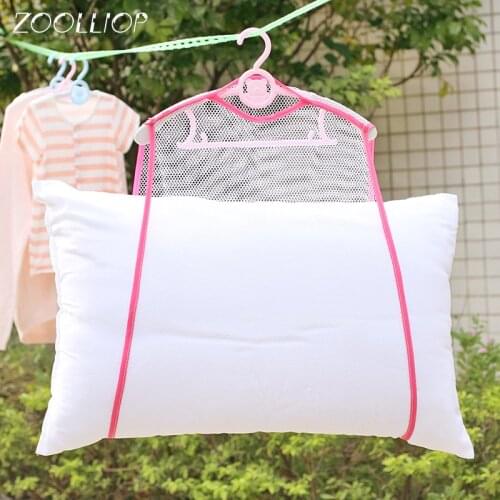 Drying net windproof drying rack Fine mesh print Multifunctional pillow toys sun Underwear drying pillow net bag hanging rack