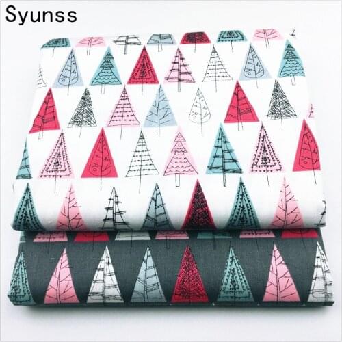 Syunss New Colors Trees Cotton Fabric For Diy Sewing Fat Quarter Quilting Patchwork Tissue Tilda Doll Cloth Kids Bedding Textile