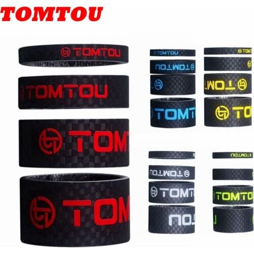 TOMTOU Matte 3K Carbon Fiber Washer 5mm 10mm 15mm 20mm 4Pcs/Set Cycling Bicycle Headset Bike Headset Stem Spacers Kit