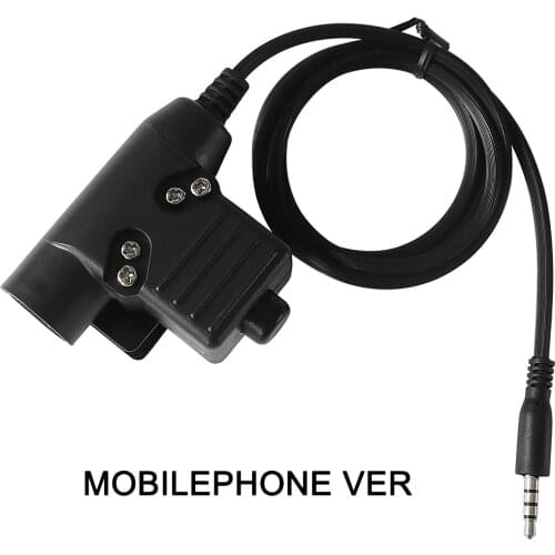 U94 PTT Tactical Headset Military Adapter 1 Pin Black for Mobile Phone Computer Dedicated Walkie-talkie Headset