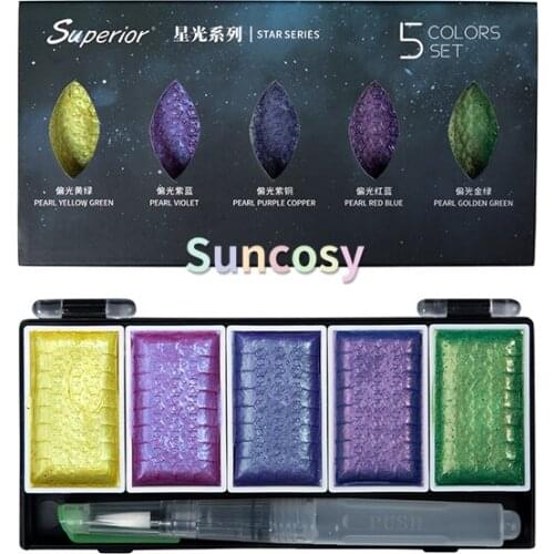 Superior Starlight solid watercolor pigment tool set, Professional Watercolor Paint Set For Kids Painting Art Supplies