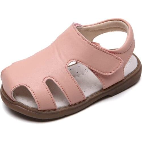 Girls Wedding Party Shoes Genuine Leather Mary Jane Children Sandals Little Kids Shoe for Christening Baby Toddler Shoes