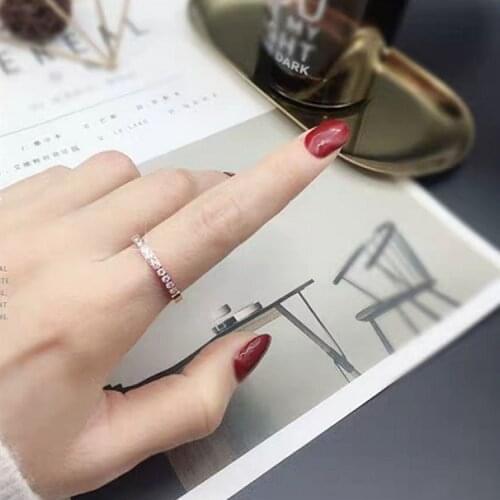 Fashion Simple Personality Micro Crystal Single Ring for Women Classic Wild 2021 Female Jewelry Hot Accessories