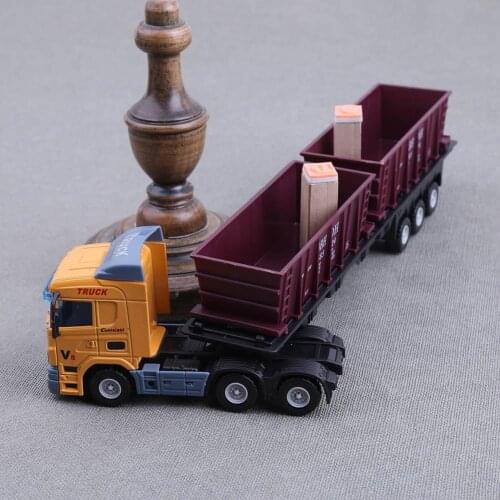 1:48 Transport Container Diecast Alloy Truck Model Car Toy Vehicle Simulation Truck Car Children Educational Toy Gift for Boy