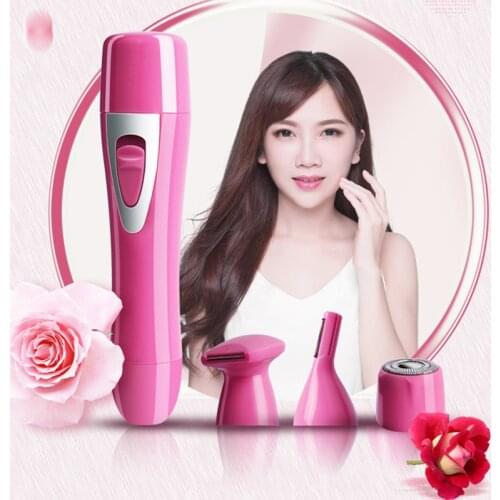4 In 1 Women Face Facial Body Hair Removal Lady Shaver Epilator Female Shaving Machine Electric Trimmer Razor For Eyebrow Nose
