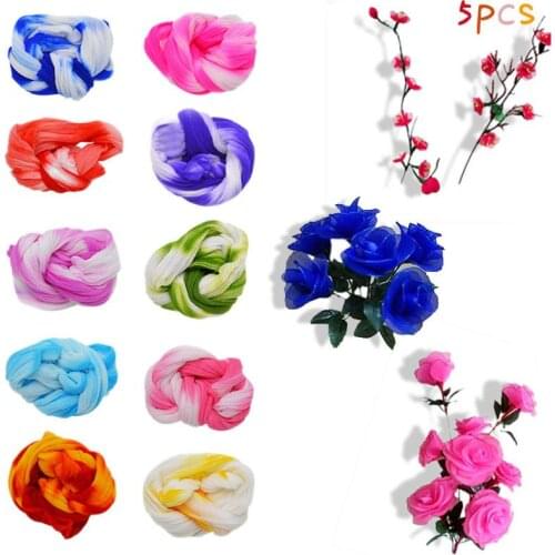 5 pcs Stocking Flower Material Stocking Flower Accessories Decorations Material For Making Flowers Wedding Decoration Flower