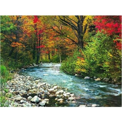 5D Diy Diamond Painting Forest River Embroidery Sale Landscape Full Square Round Drill Mosaic Wedding DecorationsZP-2756