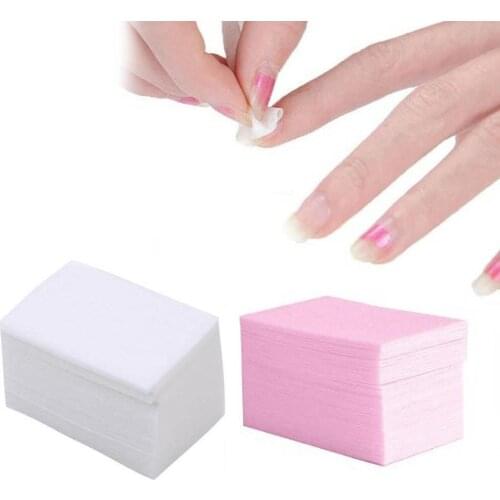100pcs Lint-Free Wipes Napkins for Nail Polish Remover Cotton Pad Nail Wipe Napkins Manicure Pedicure Gel Tools
