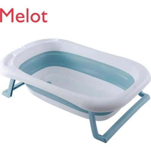 Plus-Sized Large Thickened Baby Folding Bathtub Newborn Baby Bathtube Child Baby Cartoon Convenient Sitting and Lying Home