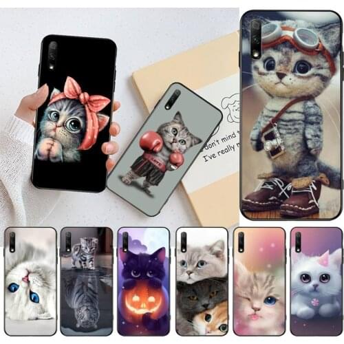 Cute Cat Phone Case for Huawei Honor 30 20 10 9 8 8x 8c v30 Lite view pro