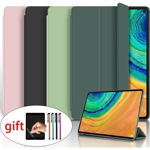 2020 For HuaWei MatePad 10.4 Case BAH3-W09/AL00 Soft Silicone Cover Mate Pad 10.4"Holster/Smart Sleep Wake Funda Capa+film+pen