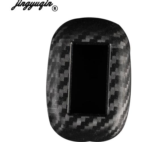 Jingyuqin Carbon Silicone Remote key Case Cover For Starline B92 B93 B94 B62 B64 Russian 2-way Alarm System Holder protect Fob
