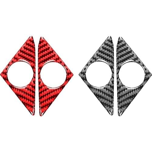 For Nissan GTR R35 2009-2015 Carbon Fiber Both Side Door Tweeter Accent Sticker Sound Panel Frame Cover Trim