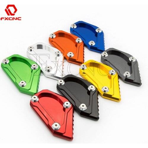 FOR Suzuki DL650/V-STROM DL 650 2012-2019 2018 Aluninum Motorcycle Side Stand Pad Plate Kickstand Enlarger Support Extension