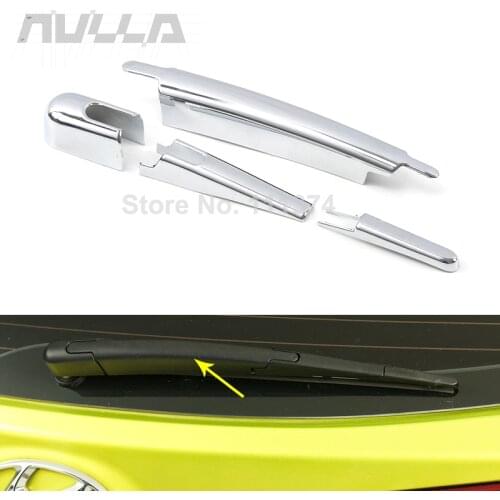 Chrome Car Rear Trunk Window Wiper Arm Blade Protector Cover Trim For Hyundai Kona Encino 2017 2018 2019 Car Accessories