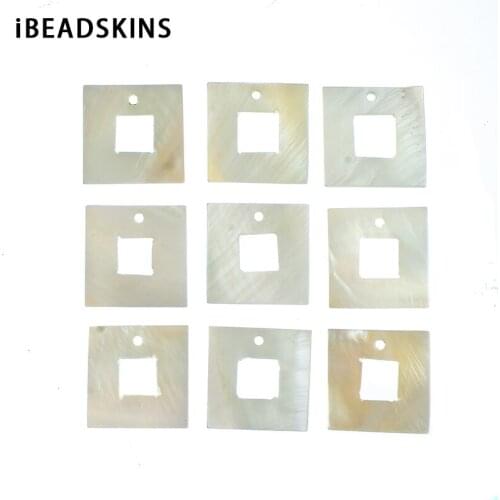 New arrival! 18mm 50pcs/lot shell square-shape charms for Stud earring/earrings accessories/Earring parts
