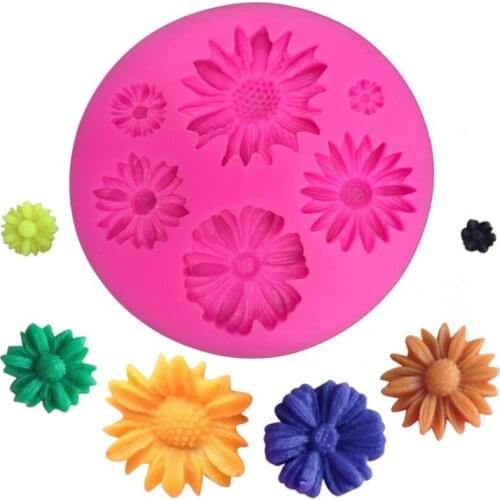 New 3D Flower Silicone Molds Fondant Craft Cake Candy Chocolate Sugarcraft Ice Pastry Baking Tool Mould Soap Mold Cake Decorator