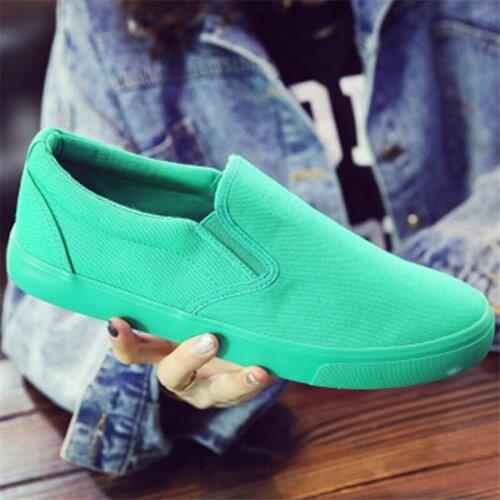 Candy colors Spring Summer Men Women Canvas Shoes Unisex Breathable Loafers Shoes Fashion Lovers Flat Sneaker Casual Footwear