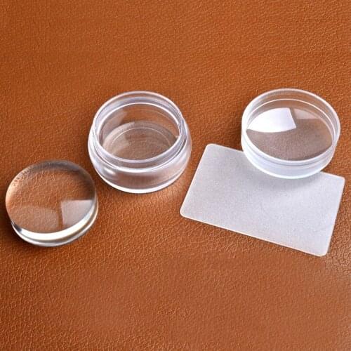 Clear Silicone Nail Art Stamper Template Scraper Stamping Nail Kits Transfer DIY Polish Design Print Tool Set