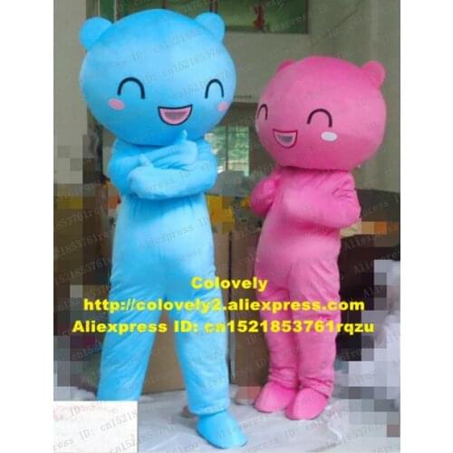 Chuffed Purple Girl Cat Kitten Bear Mascot Costume Cartoon Character Mascotte Adult Crooked Eyes Purple Jumpsuits No.zz2369 FS