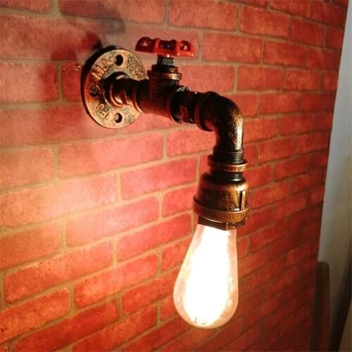 Retro Water Pipe Wall Lights Led Industrial Wall Lamps Home Decor for Balcony Corridor Bedroom Bedside Vintage Sconces Led Lamps